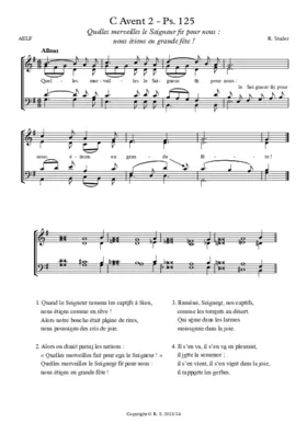 C - Avent 2 : Psaume et Acclamation : Quelles merveilles le Seigneur fit pour nous