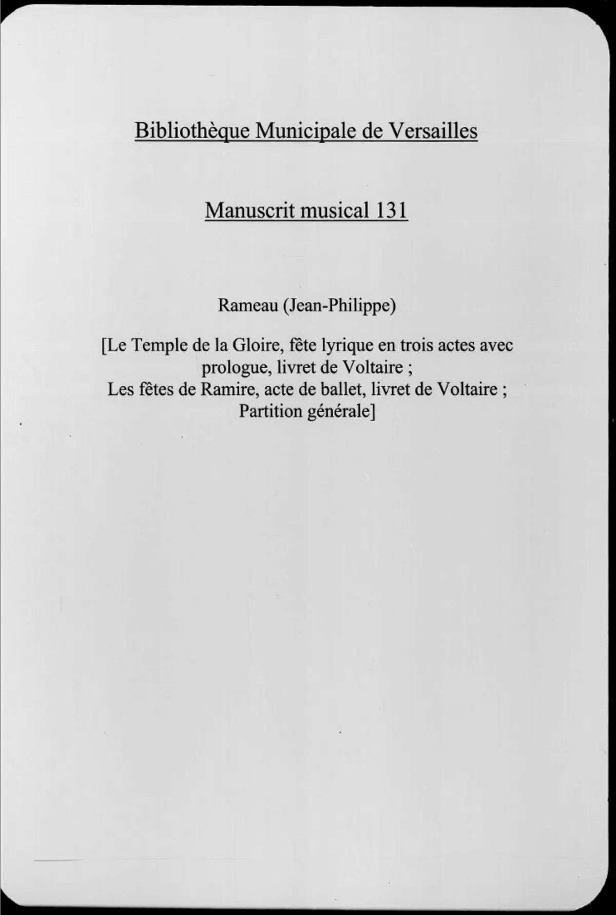Le Temple de la Gloire - Page 1