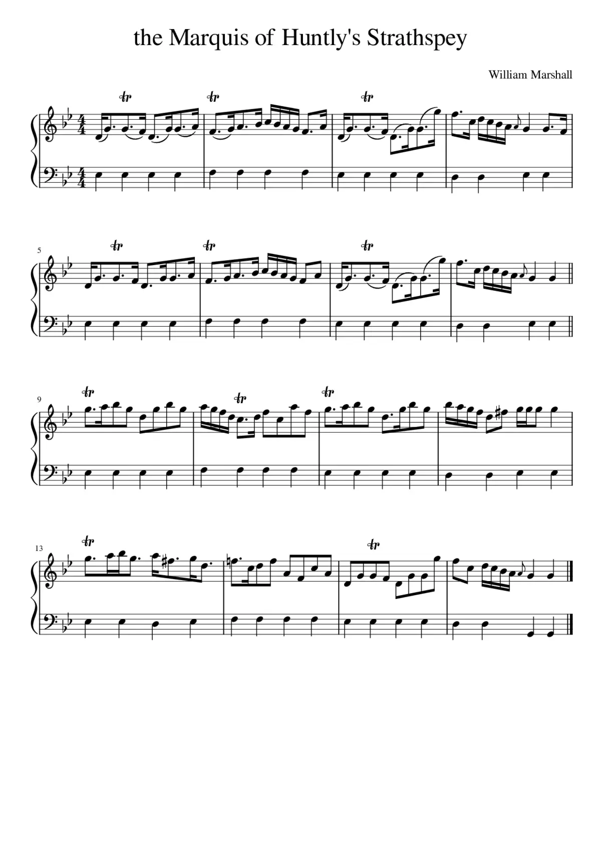 the Marquis of Huntly's Strathspey - Page 1