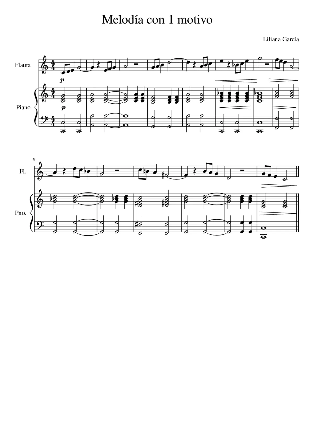 Melodía con 1 motivo - Page 1