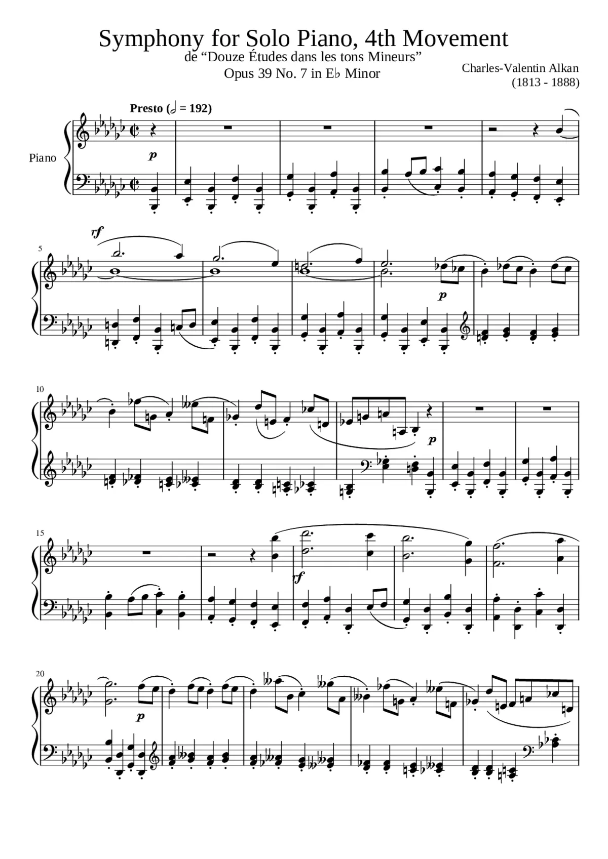 12 Etudes in All the Minor Keys Op.39 - Page 1