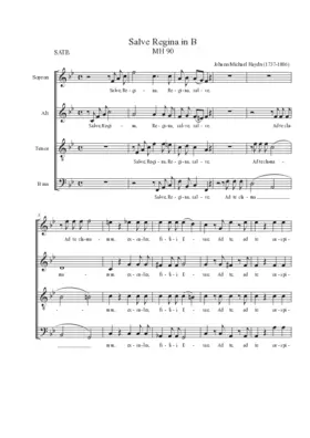 Salve Regina in B, MH 90