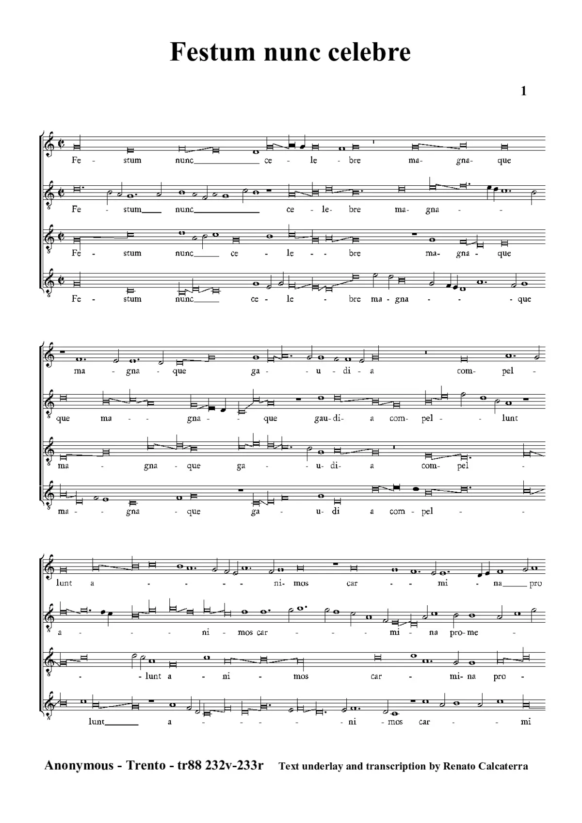 Festum nunc celebre II - Page 1