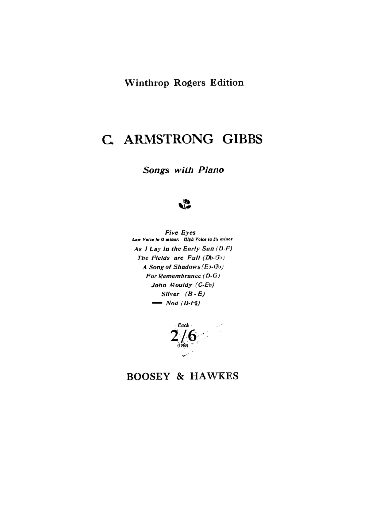 2 Songs, Op.12 - Page 1