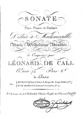 Sonate pour Piano et Guitare