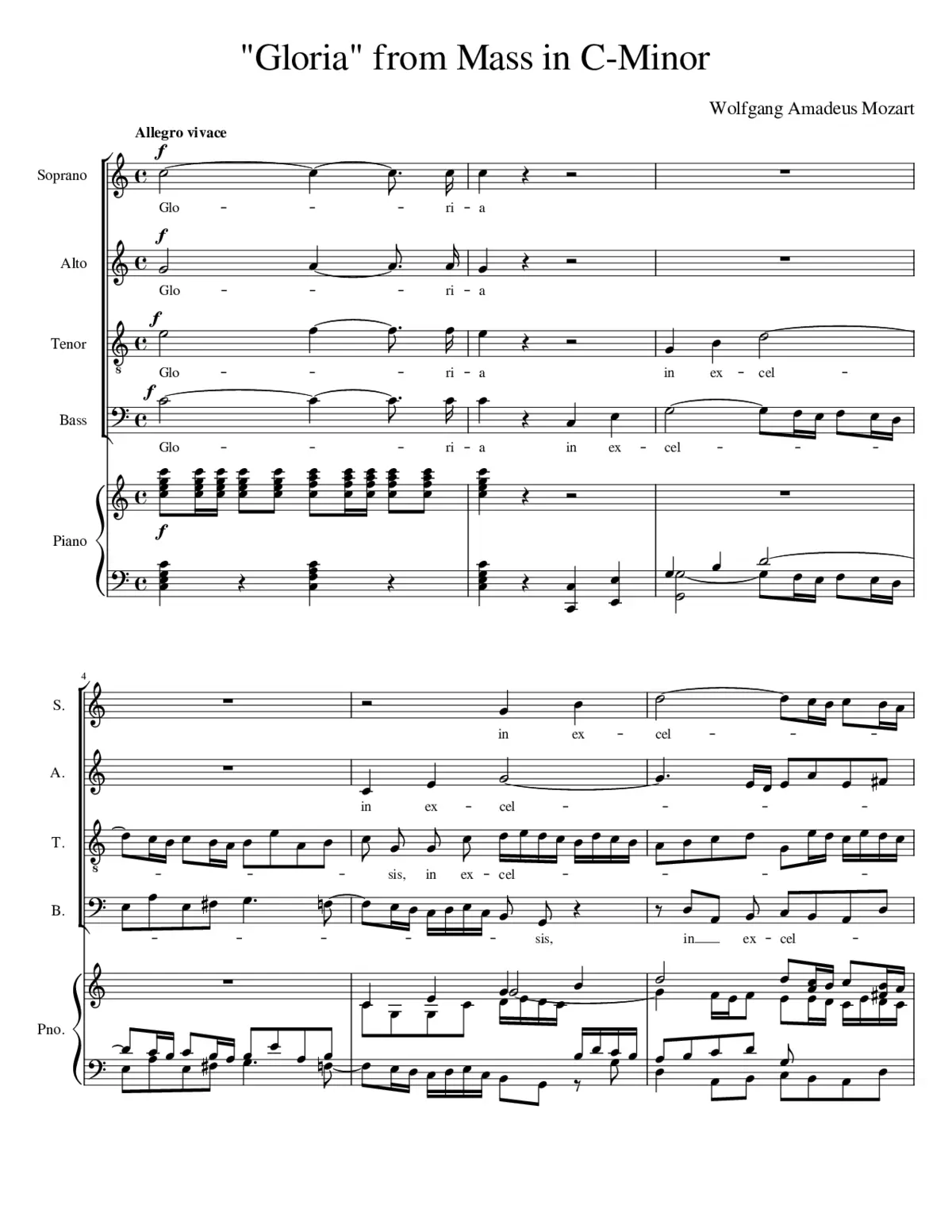 C Minor Mass - Gloria - Page 1