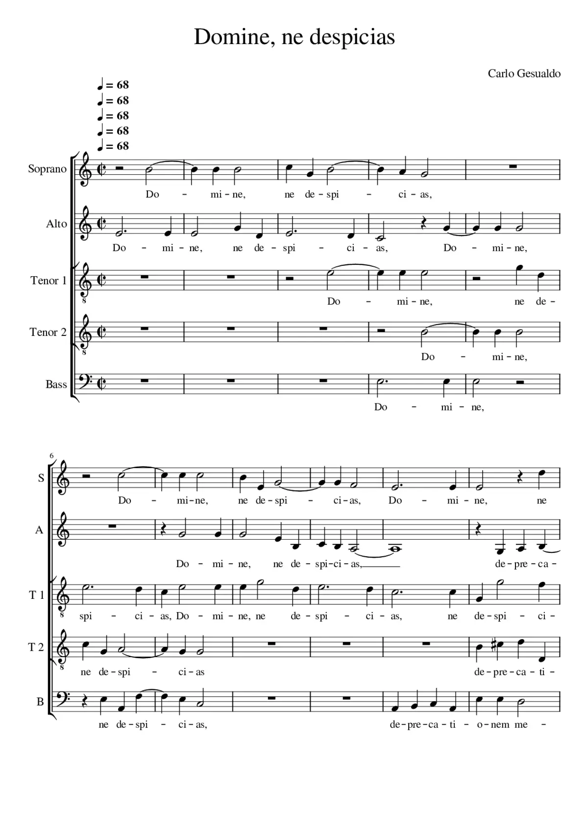 Domine ne despicias - Page 1