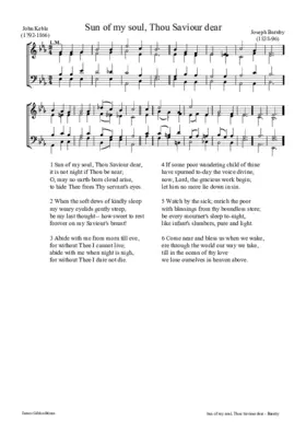 Sun of my soul, Thou Saviour dear