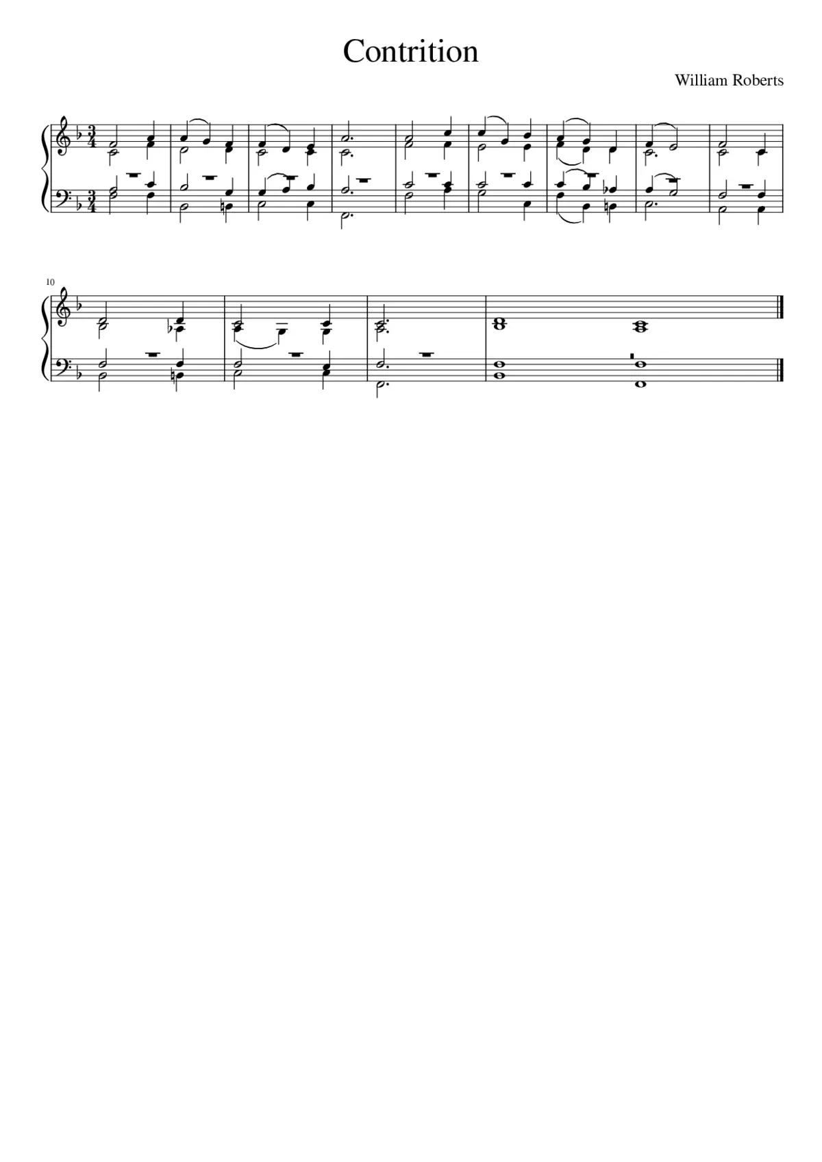 CONTRITION (Roberts) - William Roberts - Page 1