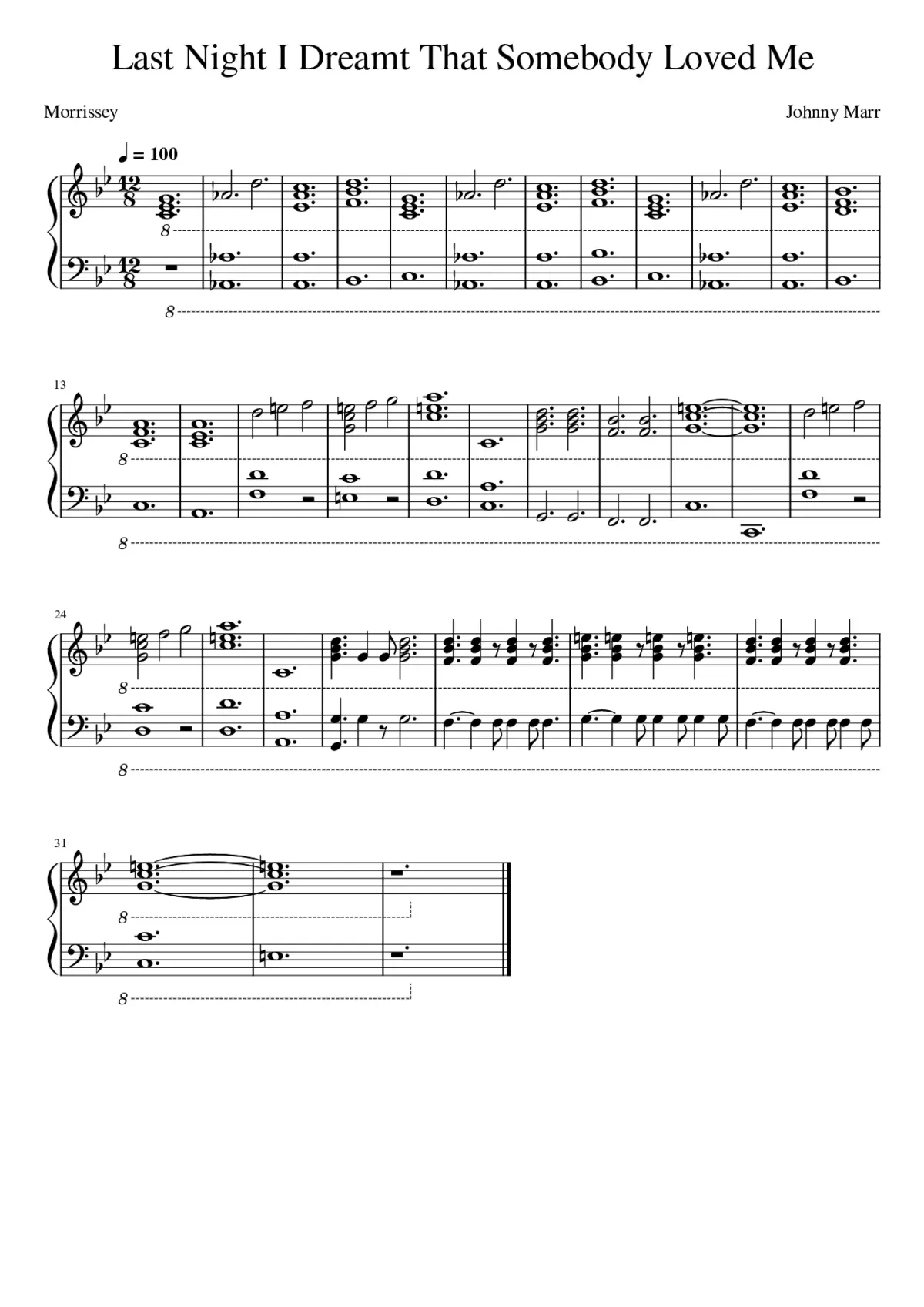 last night i dreamt that somebody loved me - Page 1