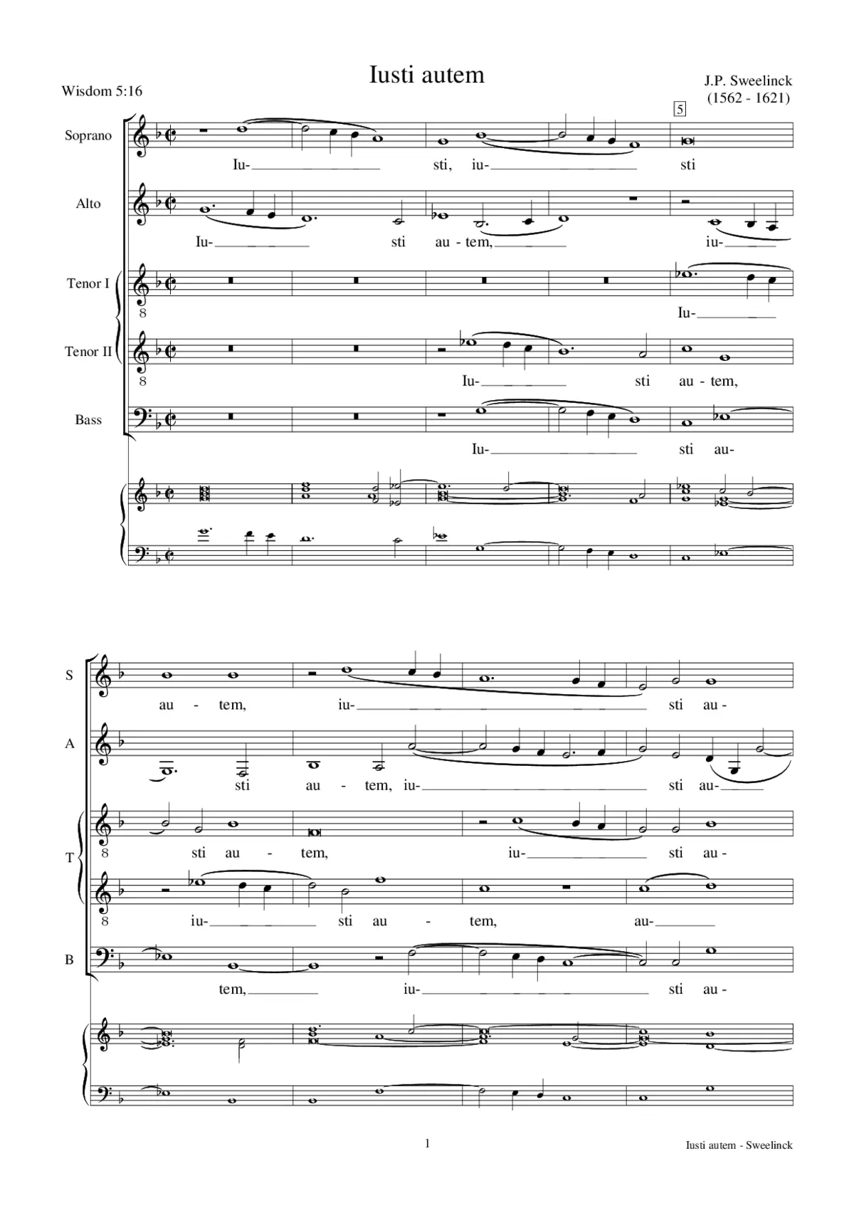 Iusti autem - Page 1