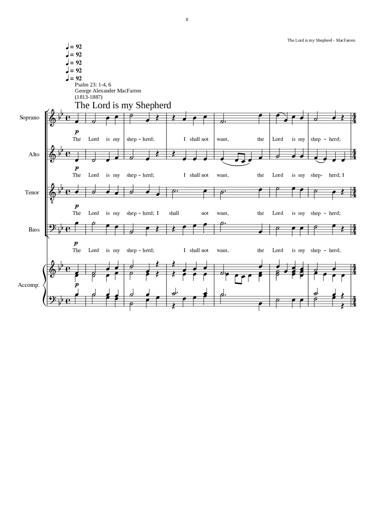 The Lord is my shepherd - Page 1