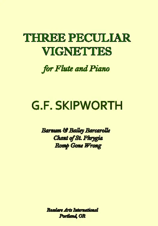 Three Peculiar Vignettes for Flute and Piano - Page 1