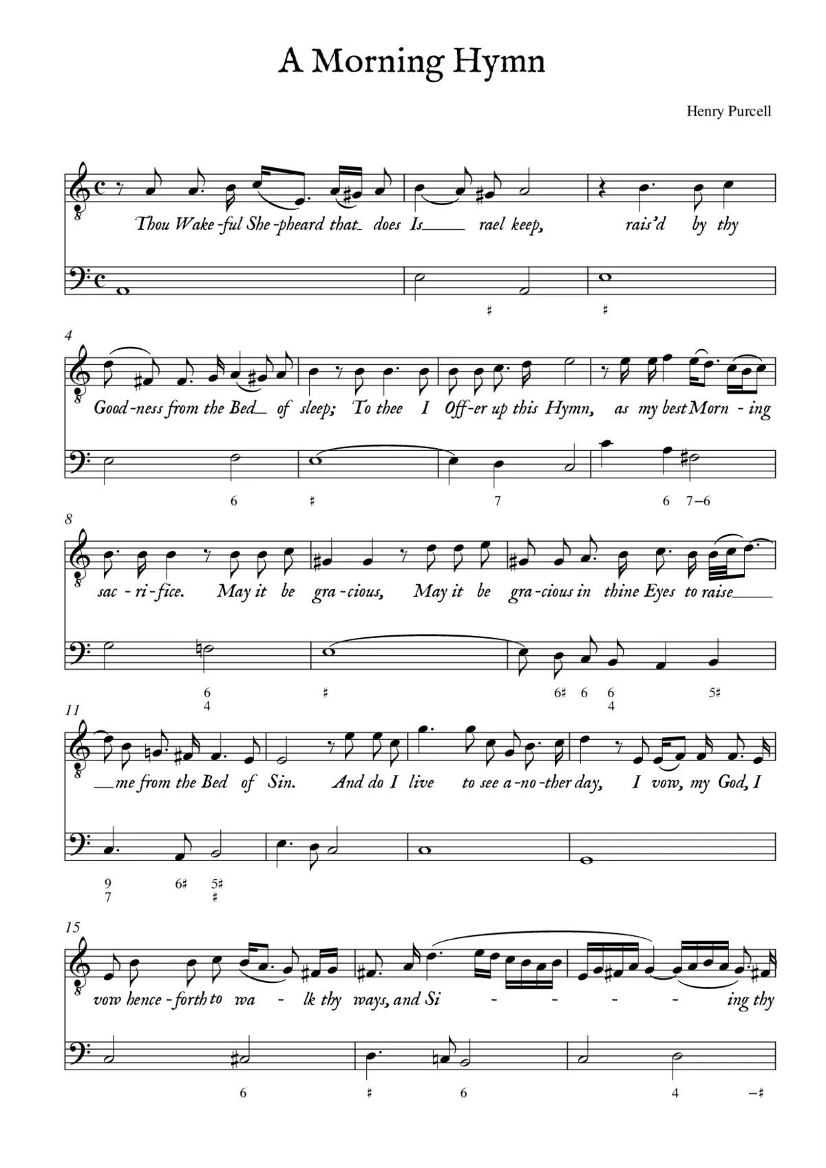 A morning hymn, Z 198 - Page 1