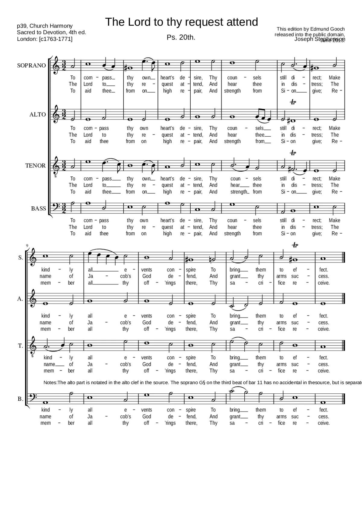 The Lord to thy request attend - Page 1