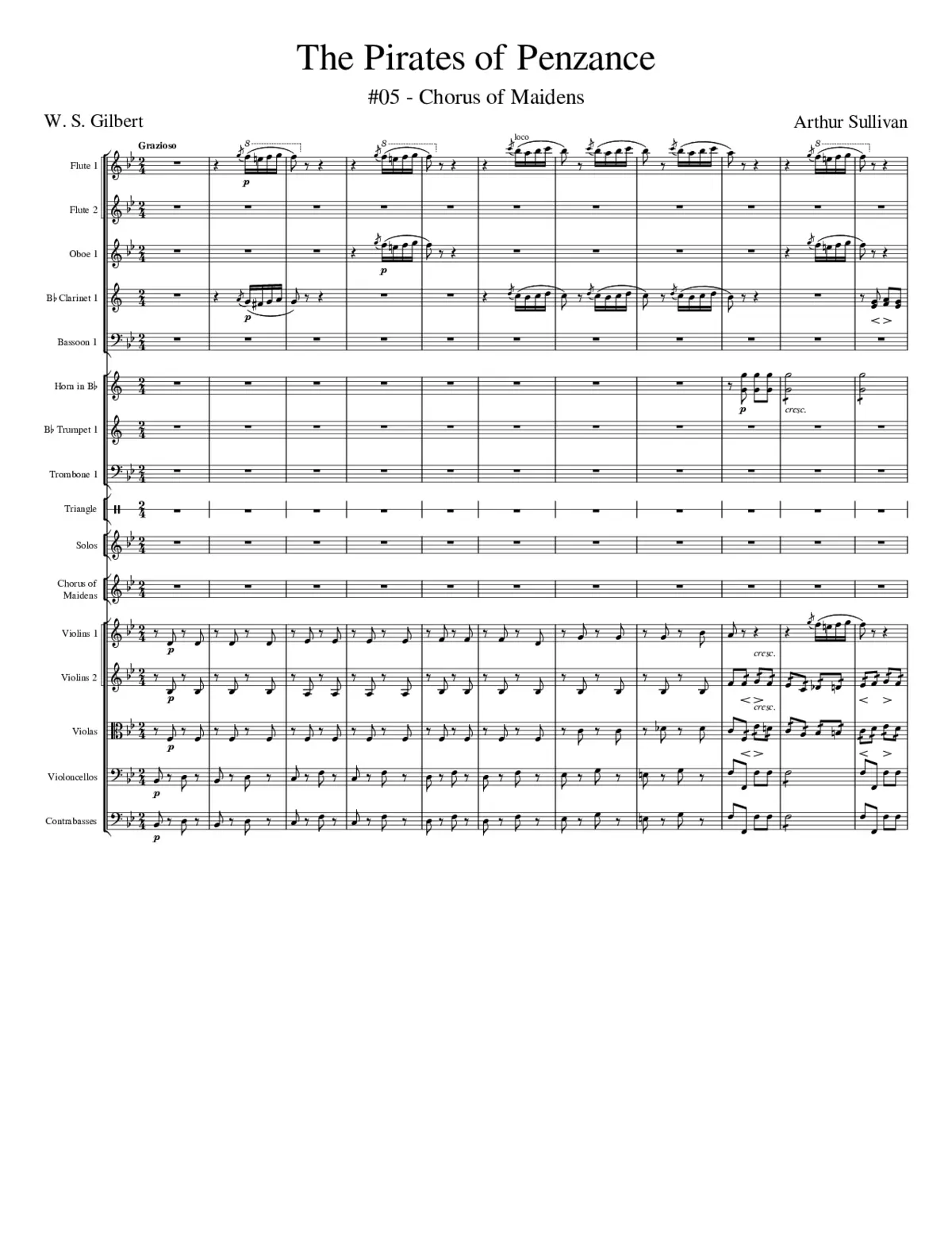 The Pirates of Penzance - 5 (Chorus of Maidens) - Page 1