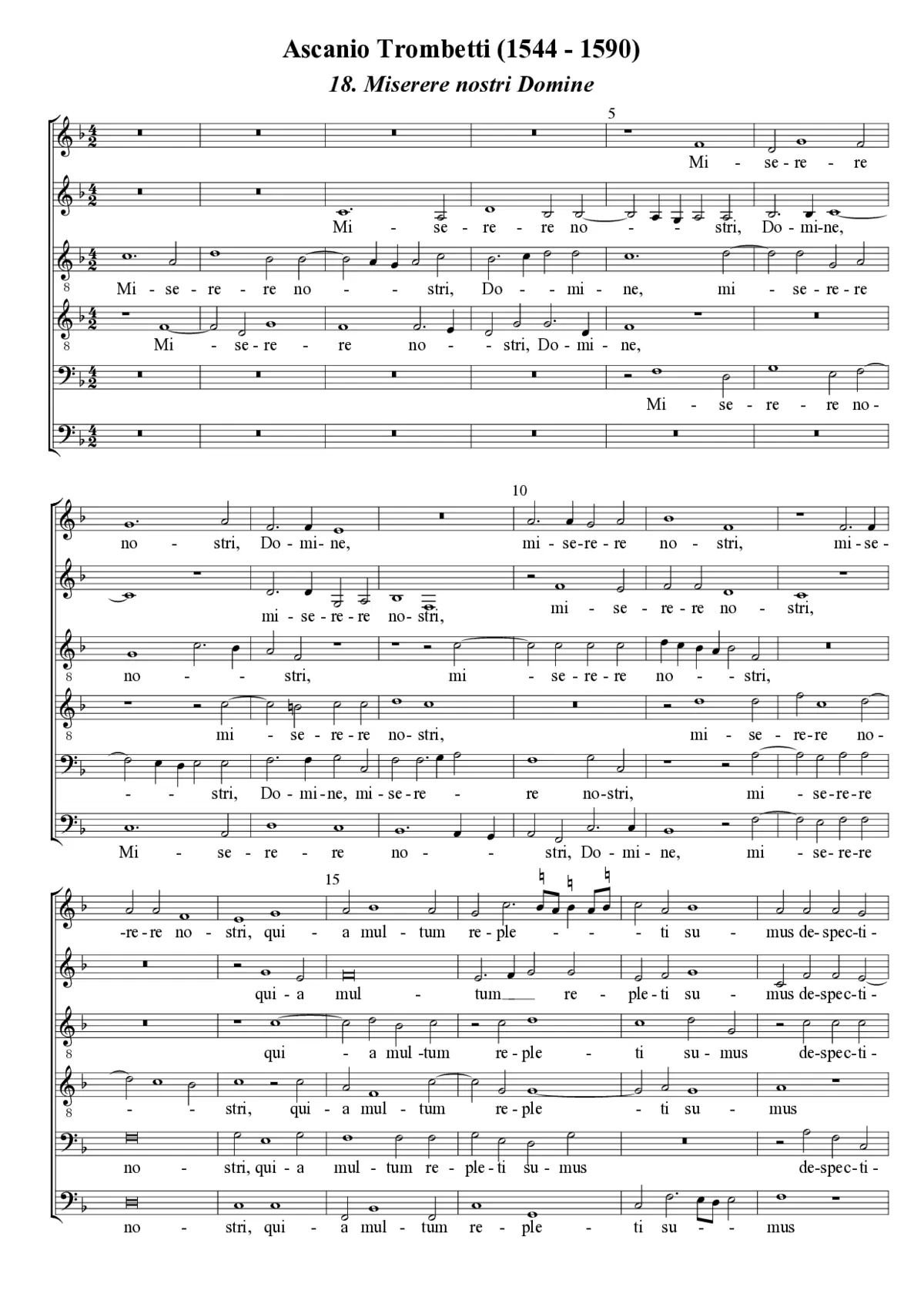 Miserere nostri Domine - Page 1