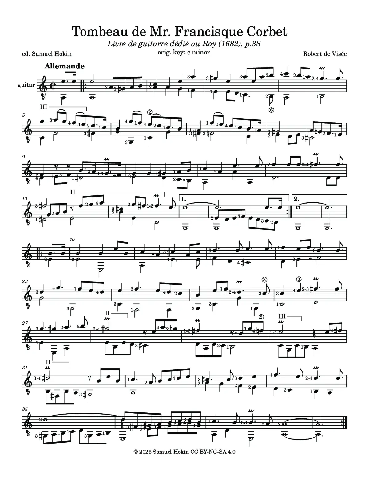 Tombeau de Mr. Francisque Corbet - Page 1