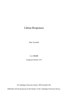 Preces and Responses ('Libran Responses')