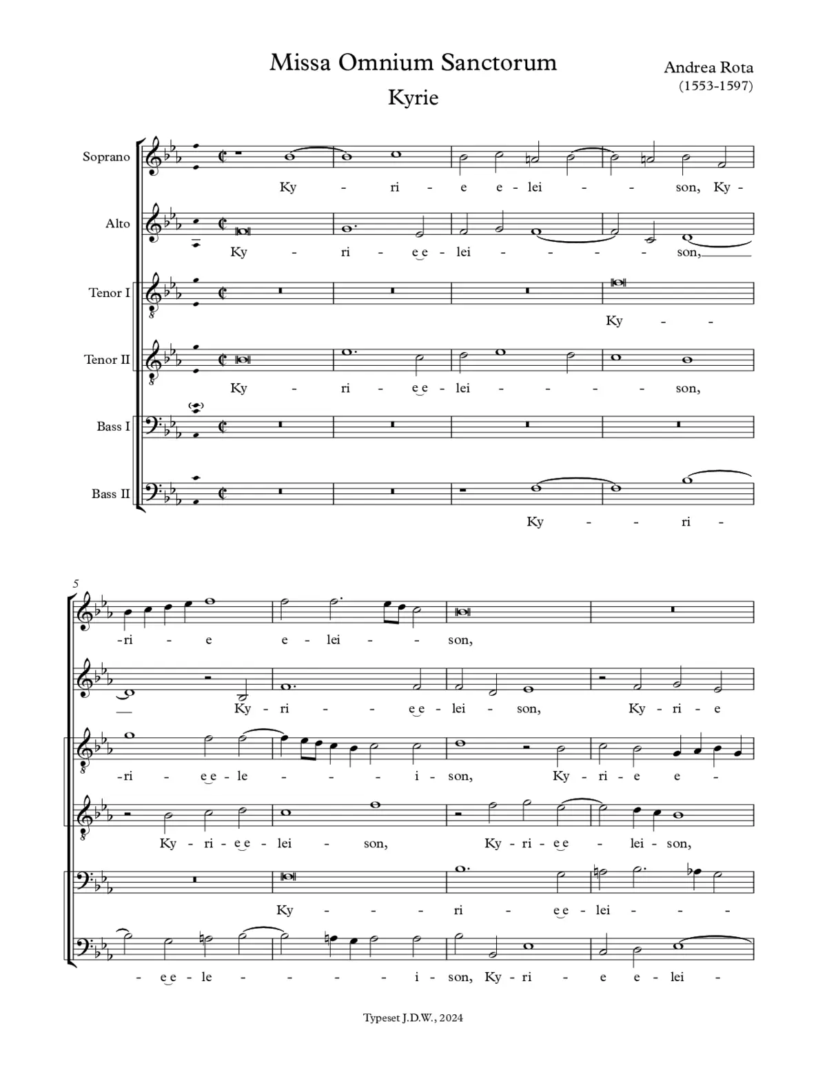 Missa Omnium Sanctorum a 6 - Page 1