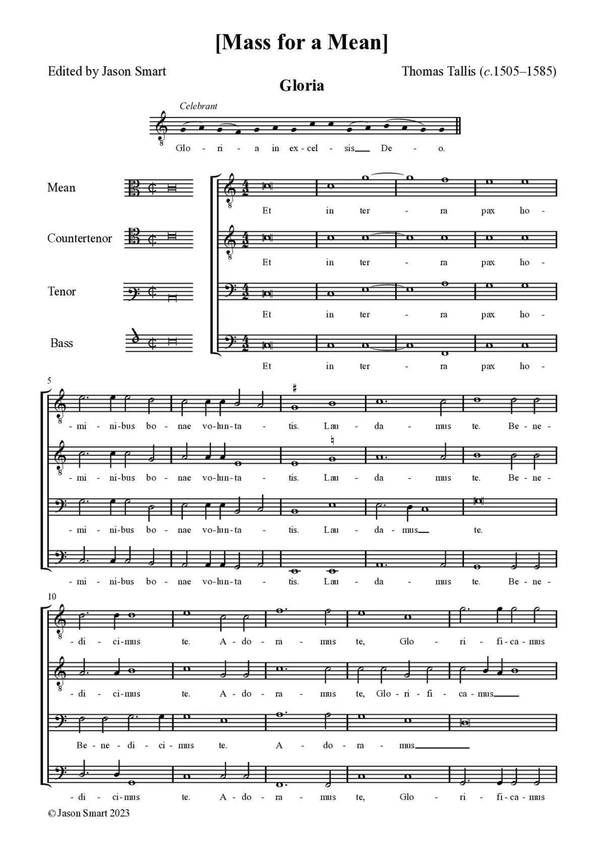 Mass for Four Voices - Page 1