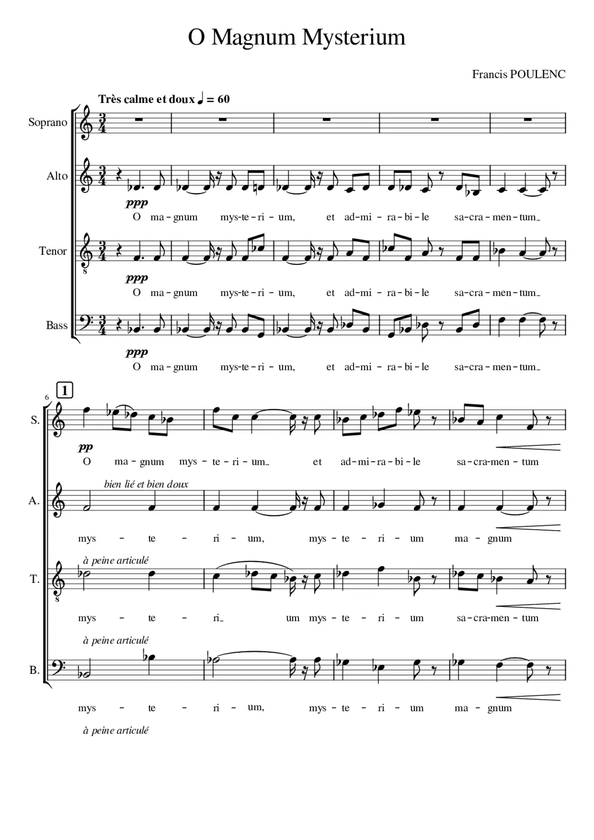 O Magnum Mysterium - Page 1