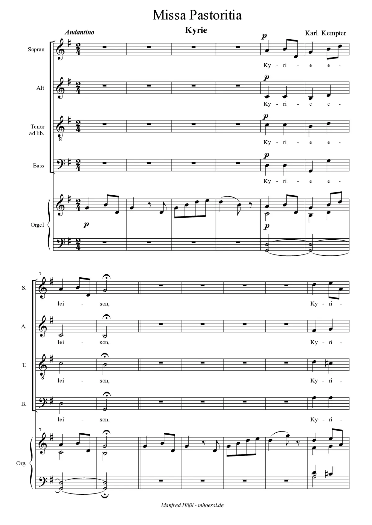 Missa Pastoritia in G - Page 1
