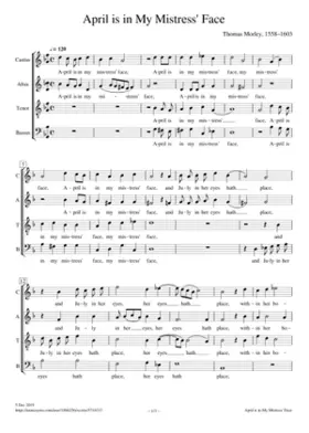 April is in my mistress' face