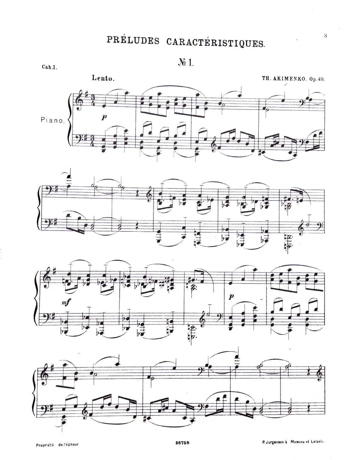 Préludes caractéristiques - Page 1