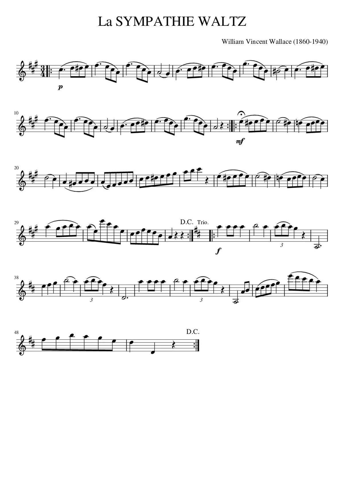 la SYMPATHIE WALTZ - Page 1