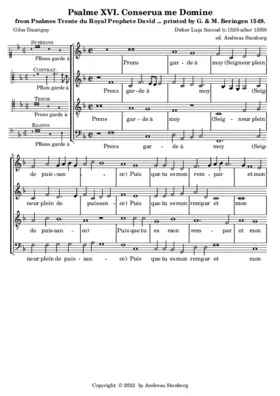 Prens garde à moy (Ps. XVI)