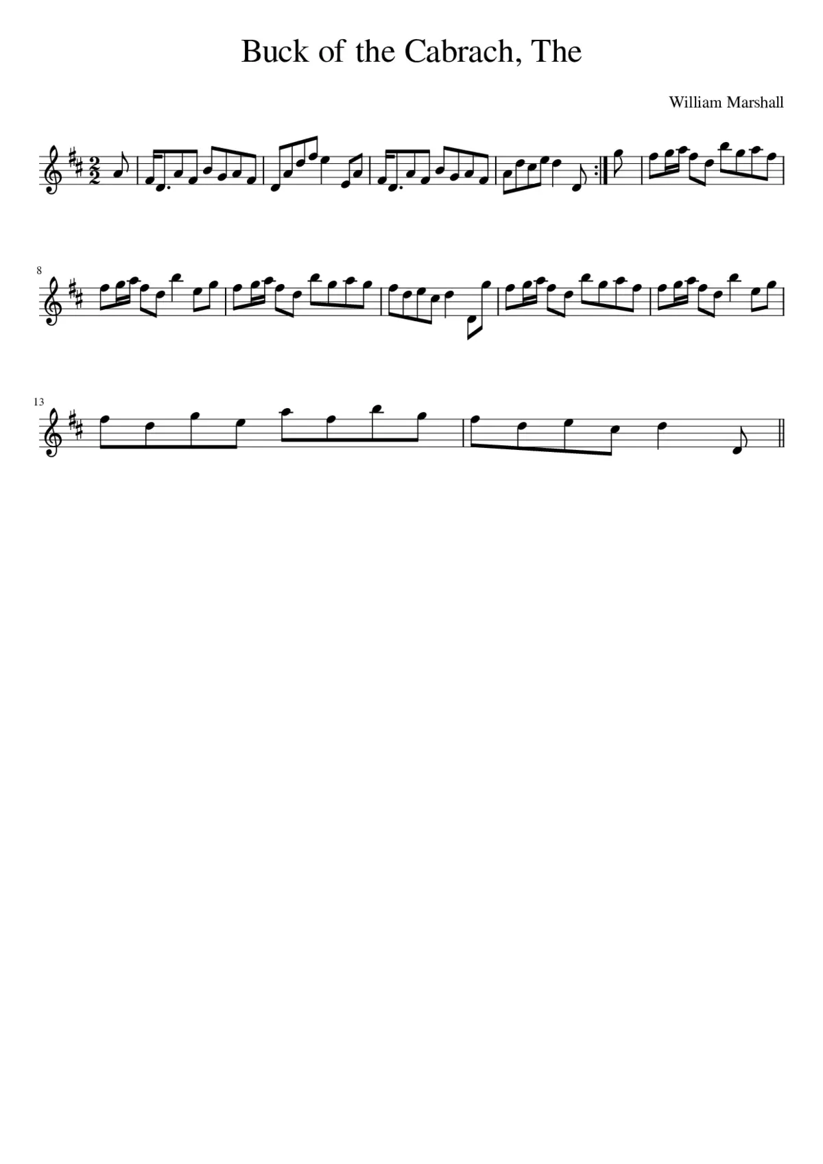 The Buck of the Cabrach - Page 1