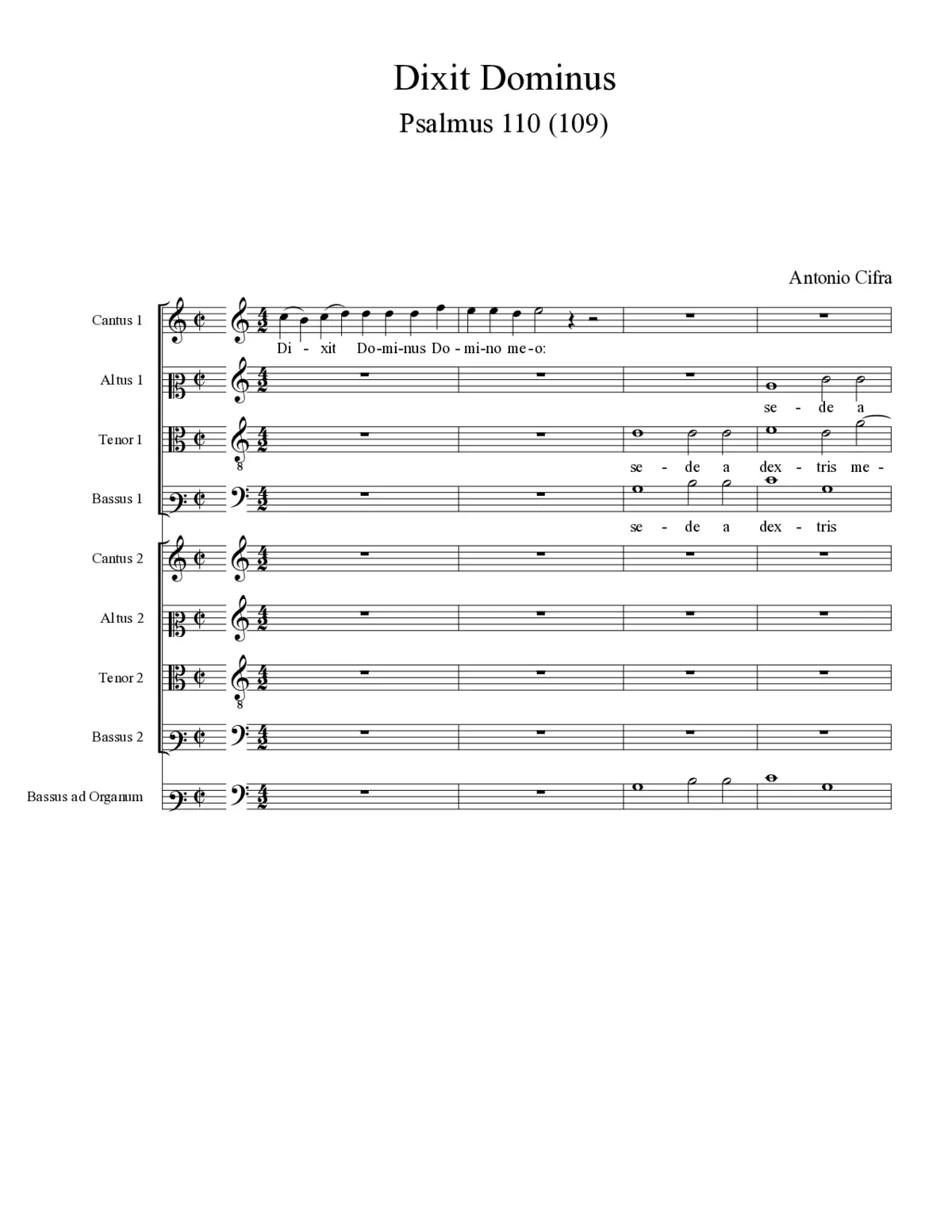 Dixit Dominus - Page 1