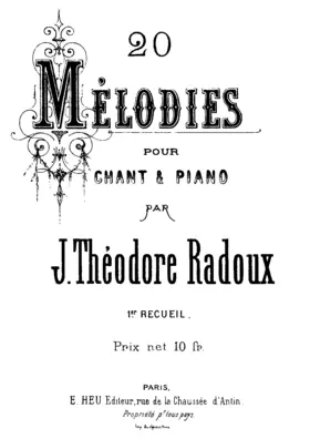 20 Mélodies pour chant et piano