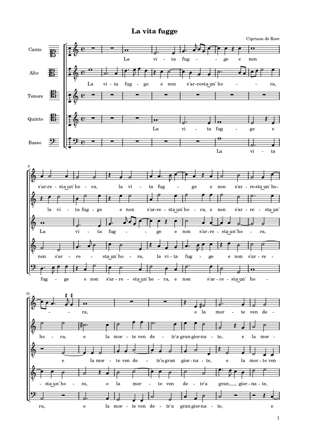 La vita fugge - Page 1