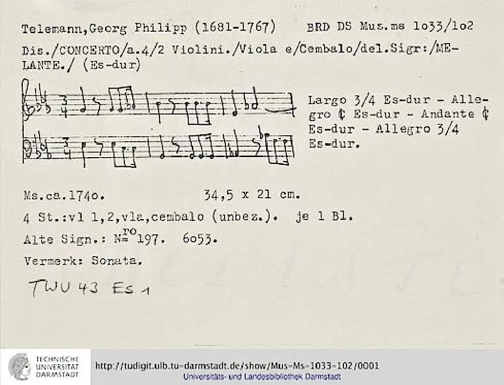 Concerto à 4 - Page 1