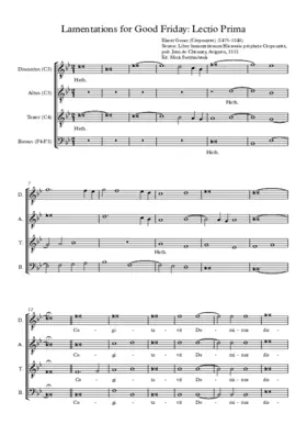 Lamentations for Good Friday, Lesson One