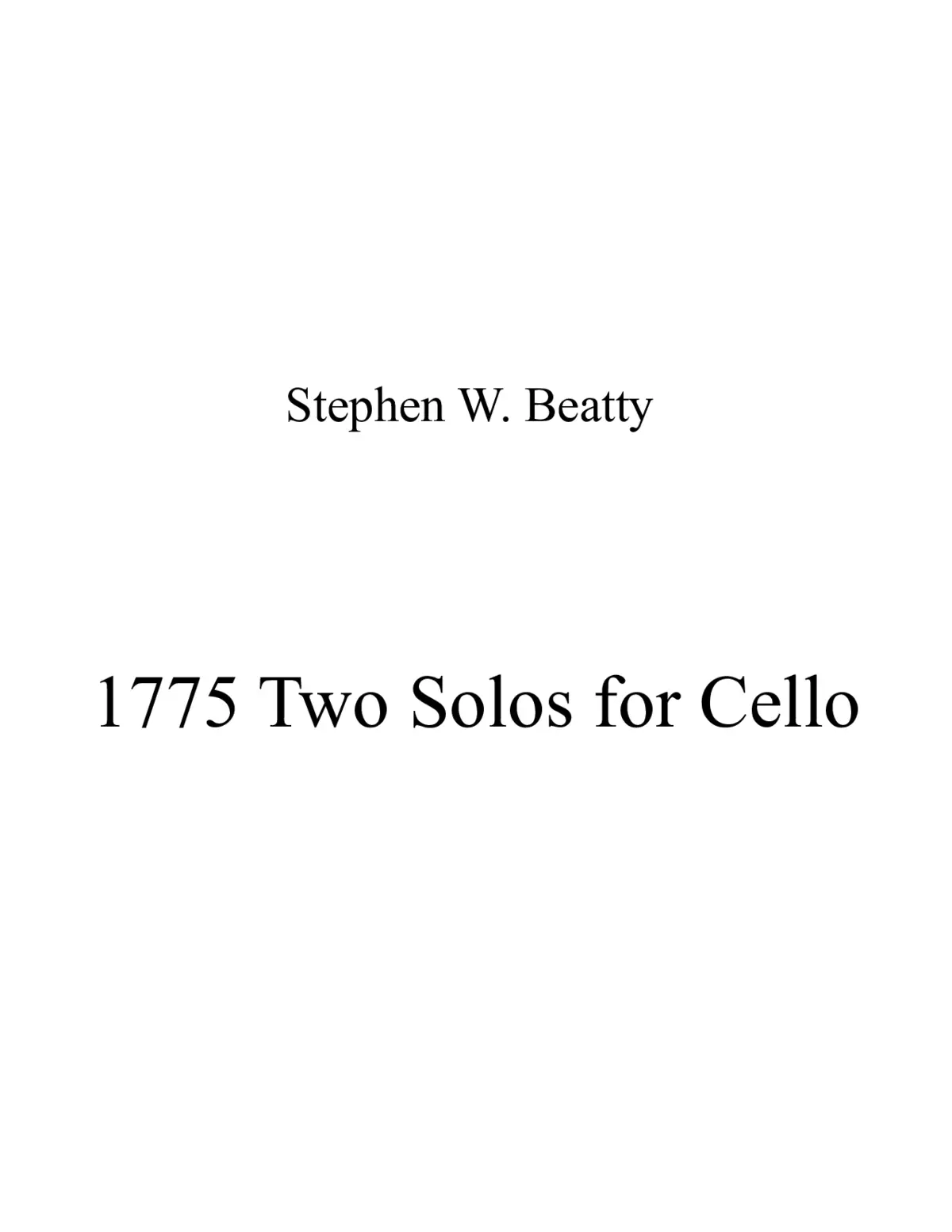 Two Solos for Cello - Page 1