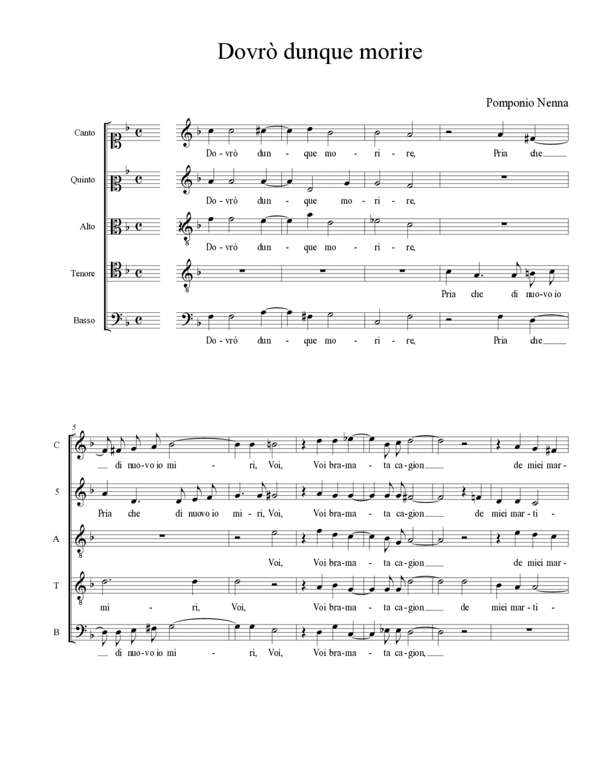 Dovrò dunque morire - Page 1
