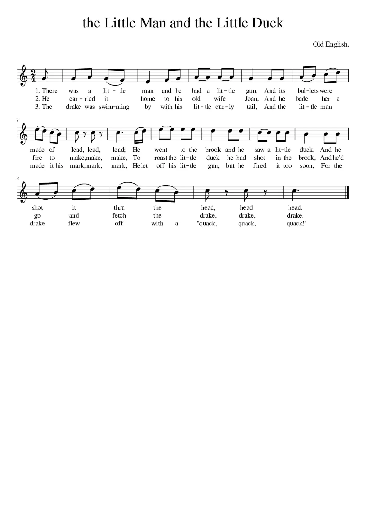 The Little Man and the Little Duck - Page 1