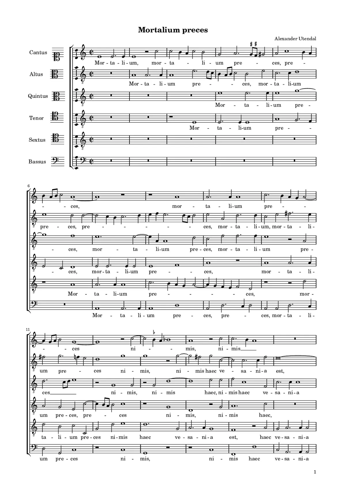 Mortalium preces - Page 1