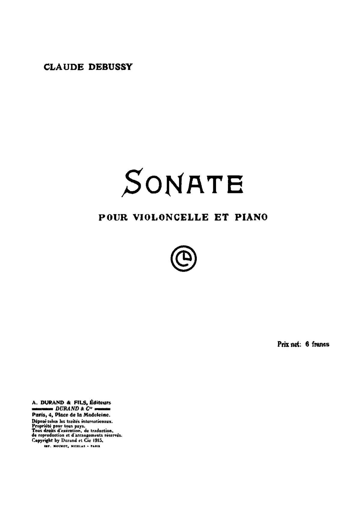 Cello Sonata - Page 1