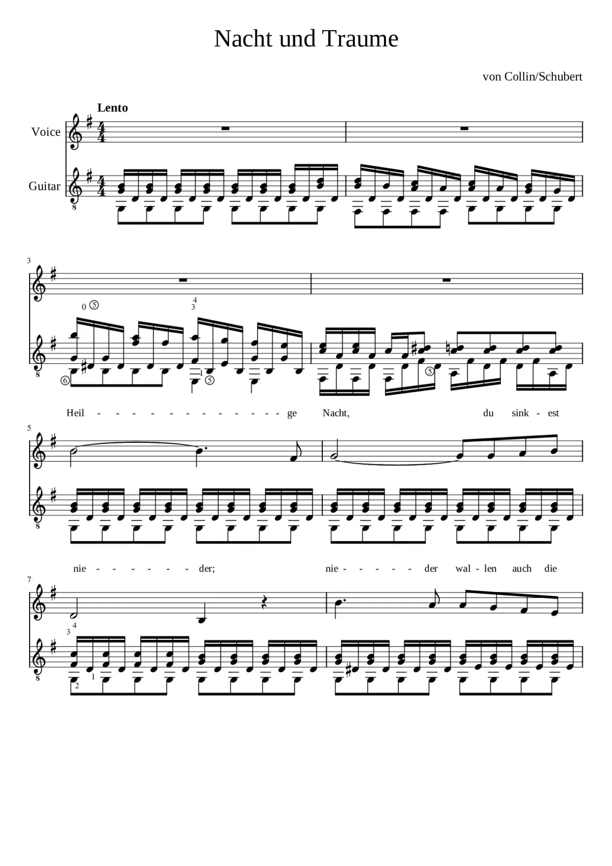 Nacht und Träume D.827 - Page 1