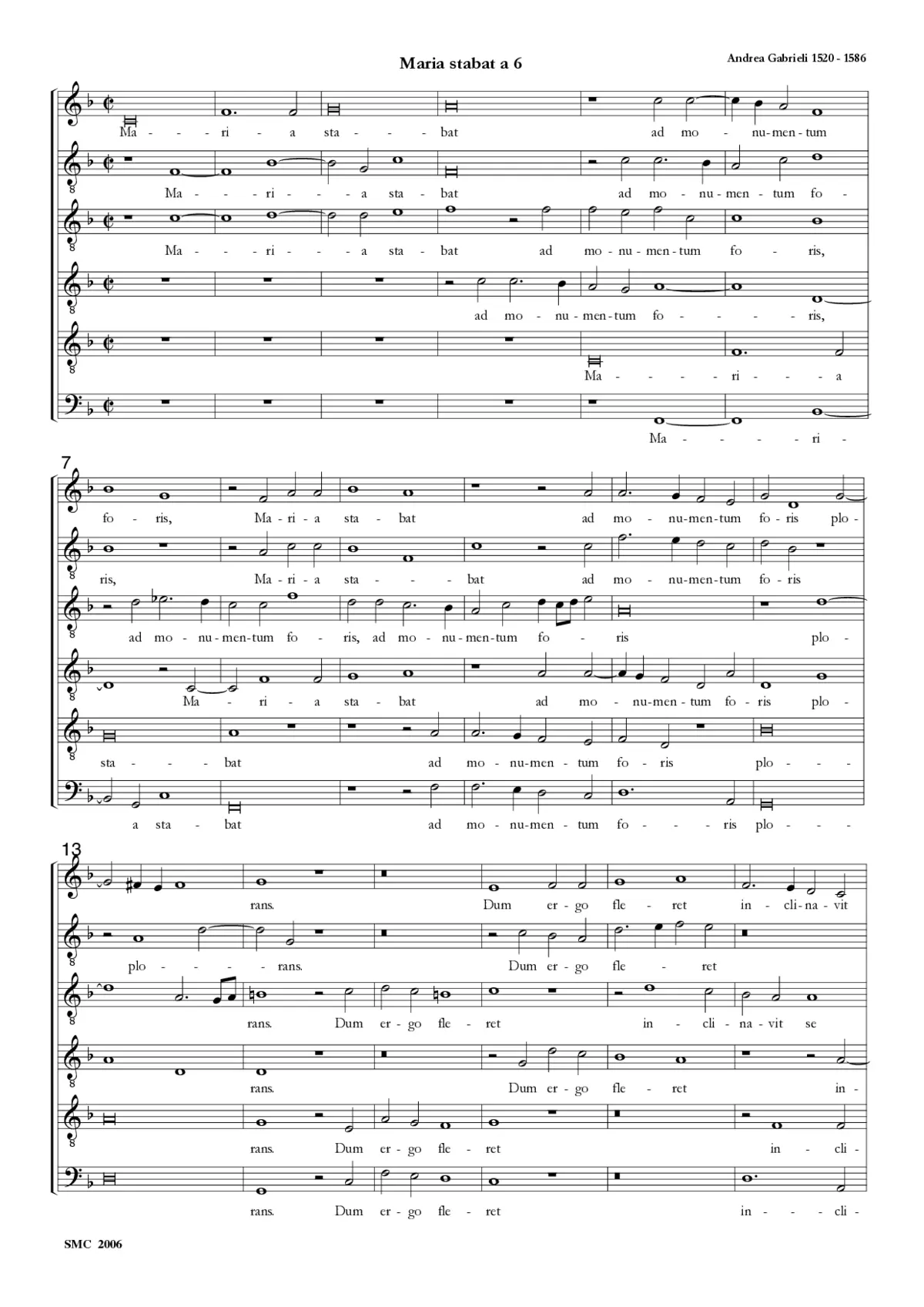 Maria stabat ad monumentum a 6 - Page 1