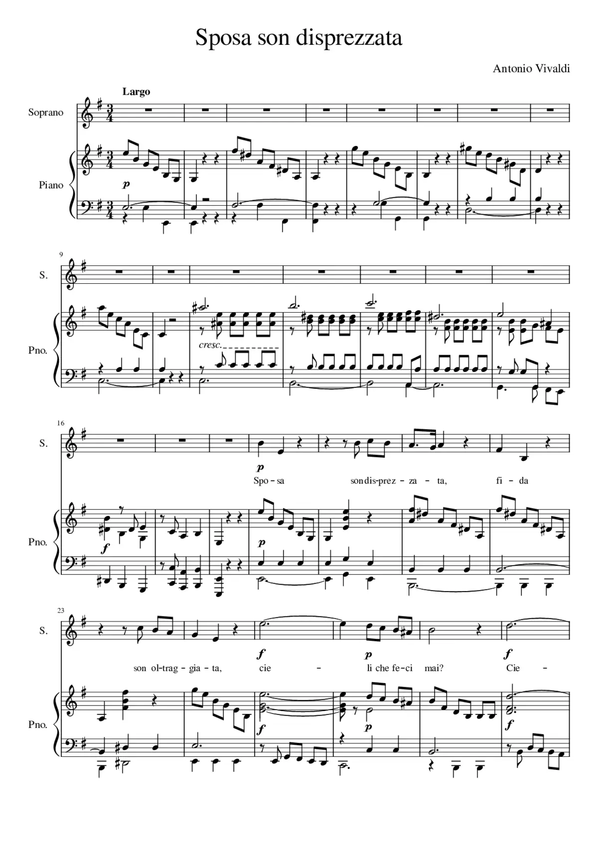 Bajazet o Il Tamerlano RV 703 - Page 1