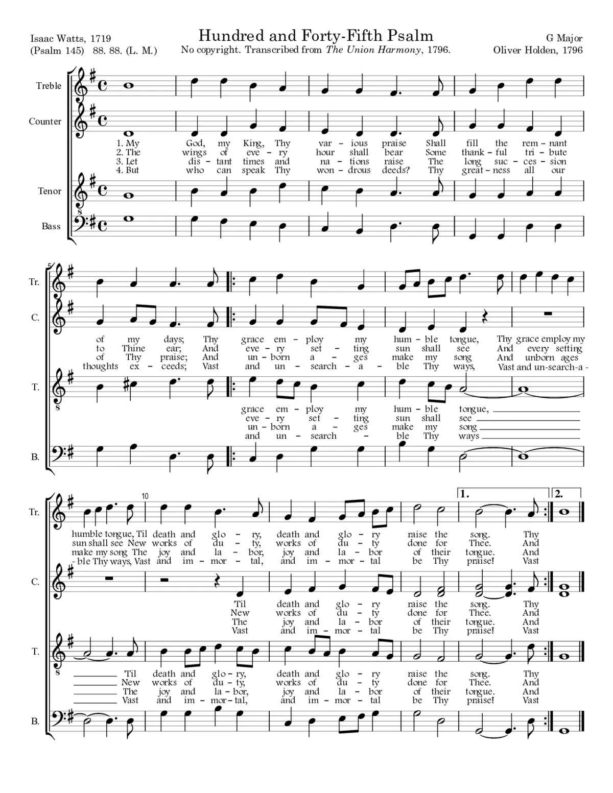 Hundred and Forty-Fifth Psalm - Page 1