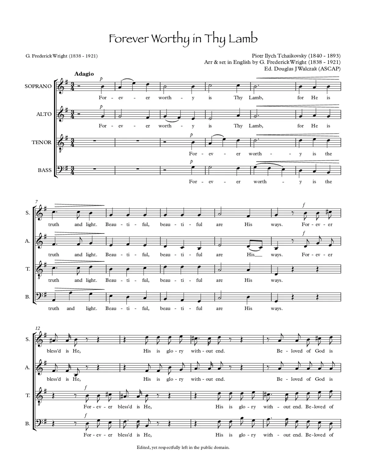 Forever worthy is Thy Lamb - Page 1