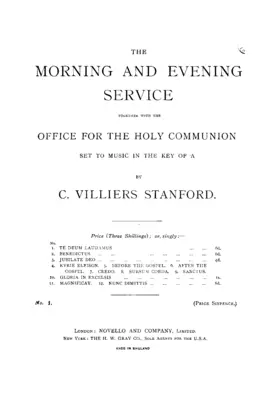 Morning, Evening and Communion Service in A major
