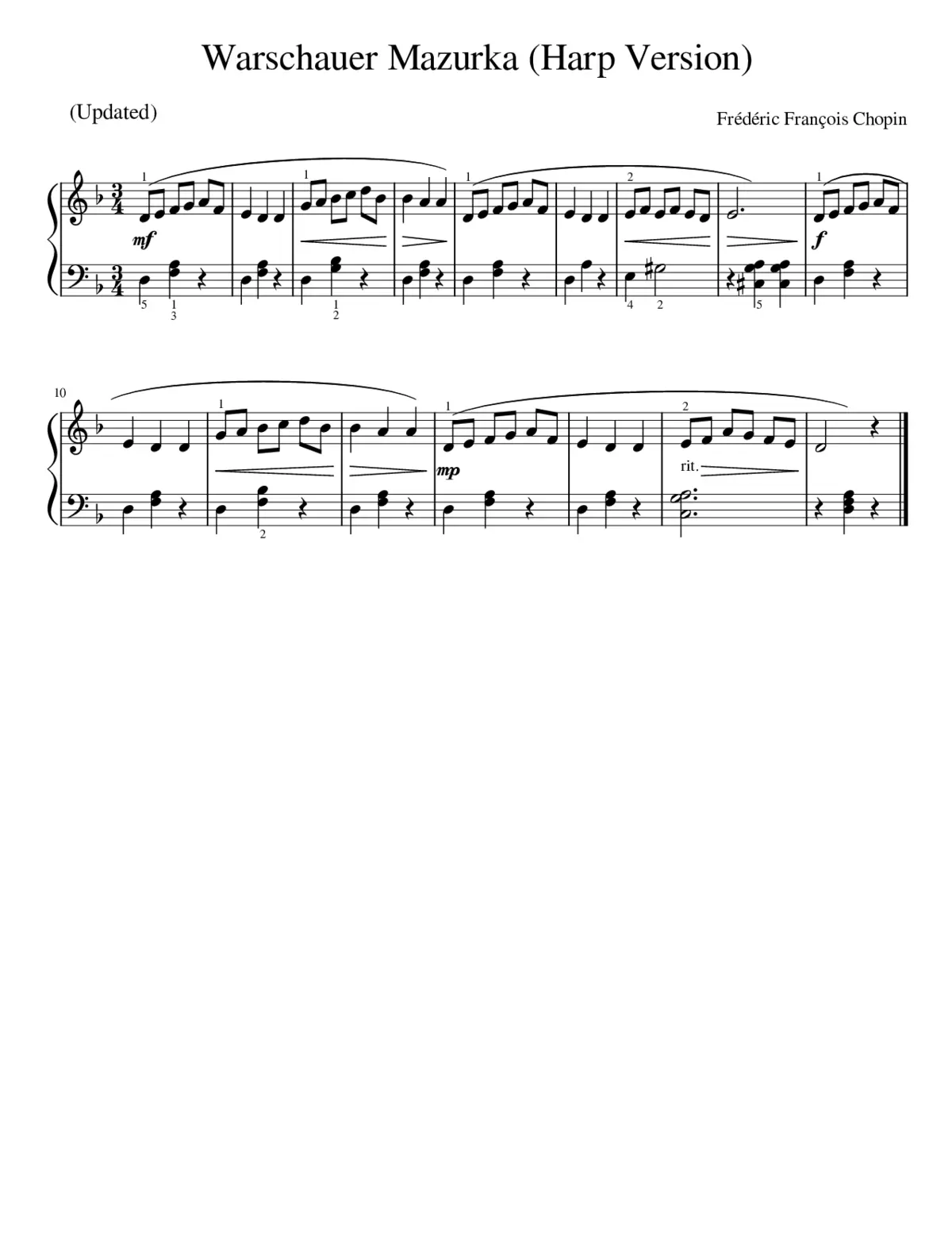 Warschauer Mazurka - Page 1