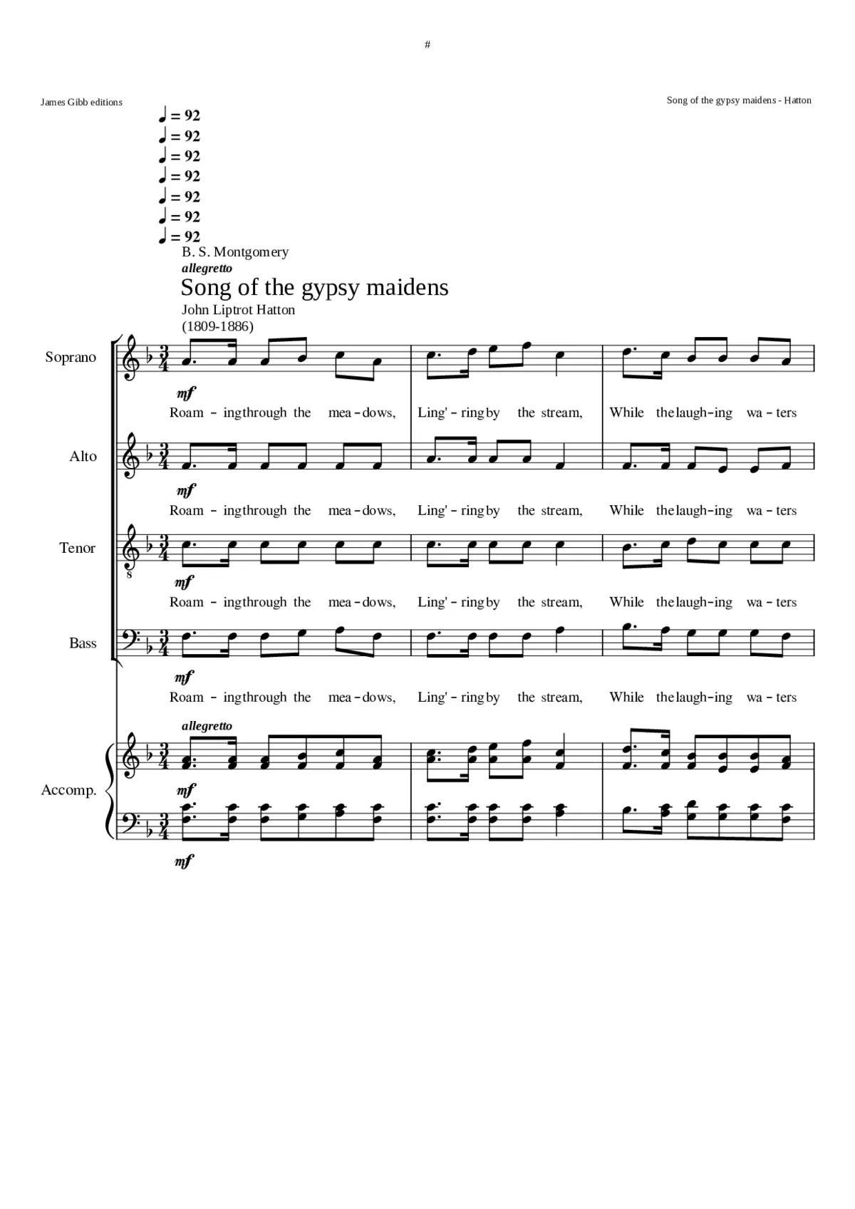 Song of the gypsy maidens - Page 1